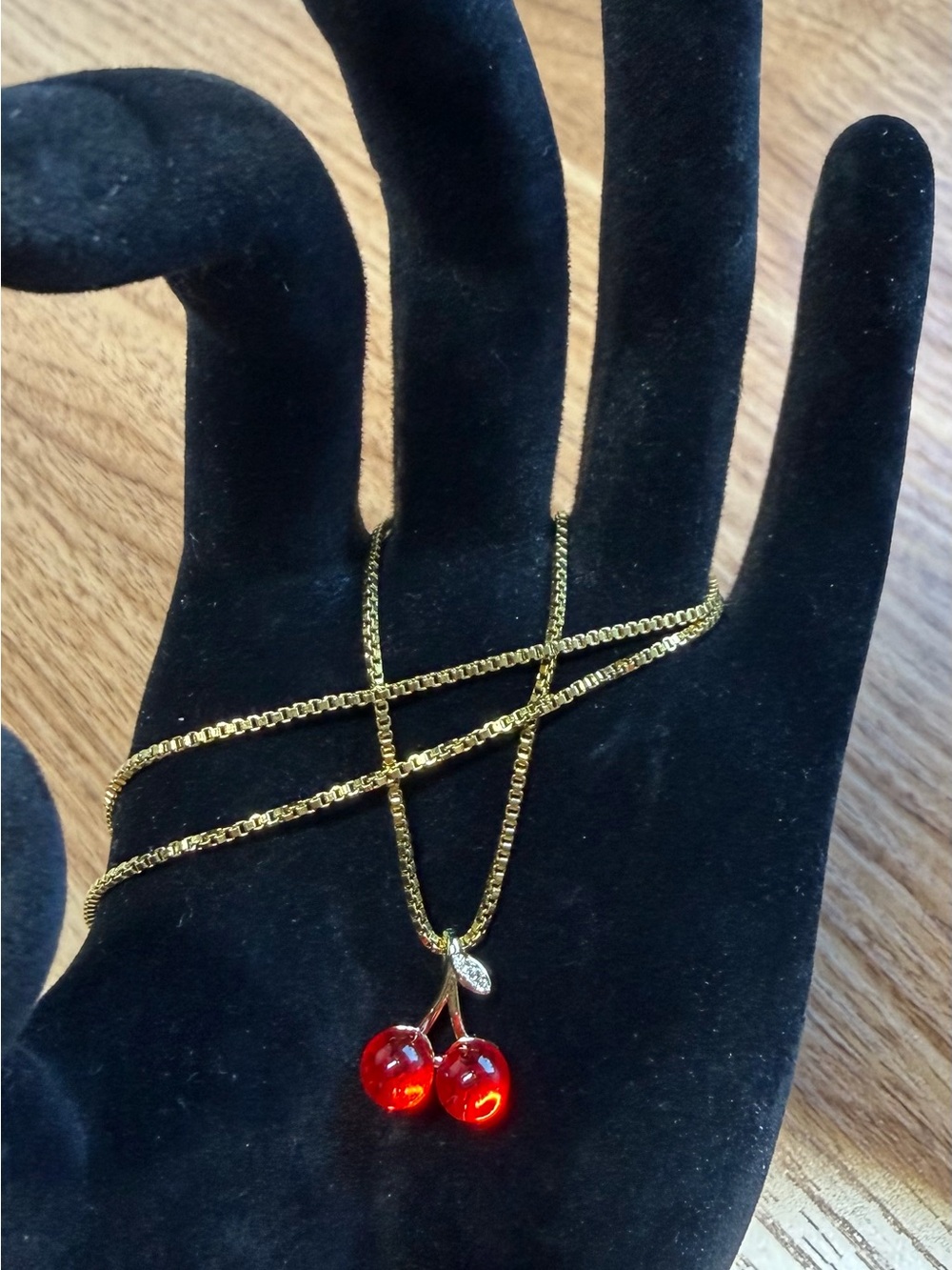 Gold Cherry Necklace from Solarié